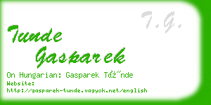 tunde gasparek business card